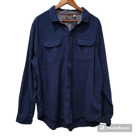 Woolrich Other - Woolrich Men's XXL Blue Long Sleeve Button Up Pocket Cotton Shirt